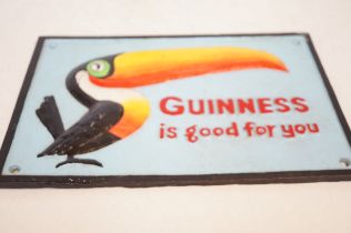 Cast iron Guinness is good for you sign