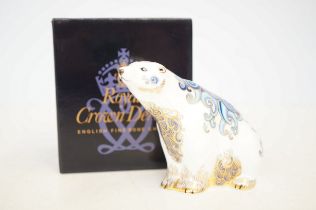 Boxed Royal crown derby Aurora polar bear limited