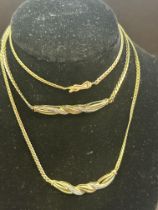 9ct Gold necklace & matching bracelet Total weight