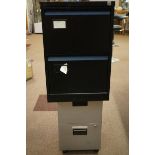 2 metal storage cabinets