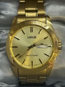 Lorus day/date wristwatch with box