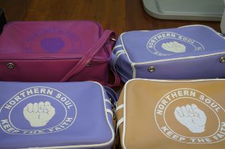 4x Northern soul shoulder bags