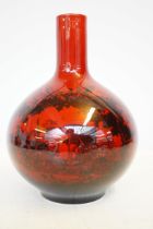 Royal Doulton flambe woodcut vase No 1618