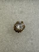 Single stone diamond stud earring