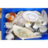 Large unsorted box of ceramics to include Spode &