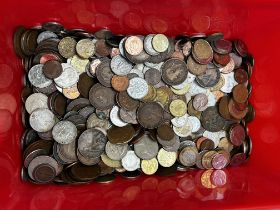 Box of world coins to include some early coins