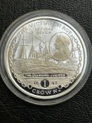 Queen Victoria silver proof commemorative coin wit
