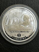 Queen Victoria silver proof commemorative coin wit