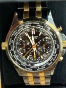 Sekonda world time indicator wristwatch with dual