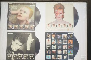 The royal mail David Bowie fan sheets framed prese