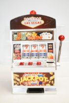 Toy one arm bandit slot machine - Takes 1p's & 2p'