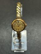 Bakers Wigan gold cased vintage wristwatch