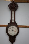 Victorian banjo barometer - thermometer