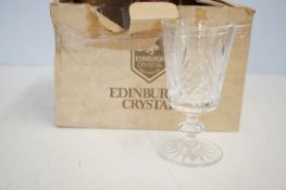 6x Edinburgh crystal wine glasses