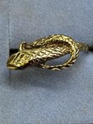 9ct Gold snake ring Weight 2.5g Size R