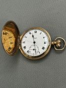 Limit full hunter gold plated pocket watch, curren