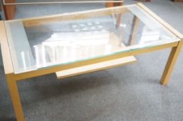 Coffee table with under carriage