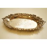 Silver oval dish