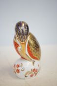 Royal crown derby kingfisher gold stopper