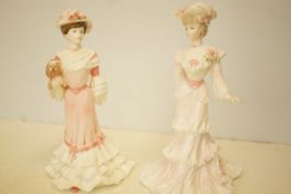 2 Coalport limited edition figures lady Alice at t