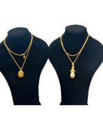 2x Gold plated chains & pendants