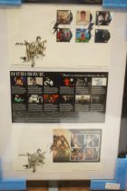 The Royal mail David Bowie stamps ultimate framed