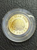 Millennium 2000 Guernsey silver proof & gold plate