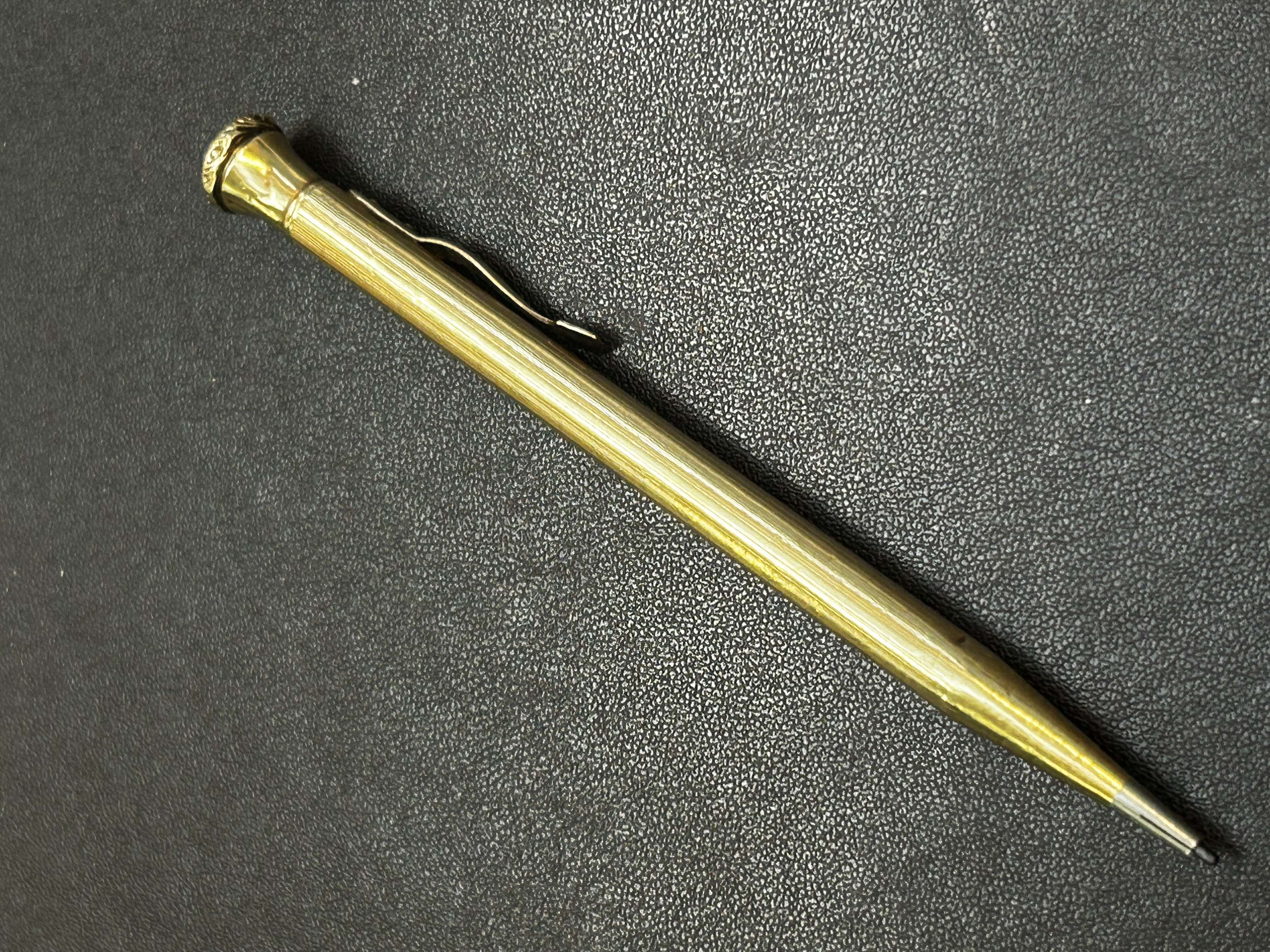 Propelling pencil 14ct gold (marked 585)