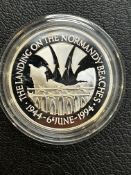 St Helena 1994 Sterling silver proof crown with co
