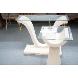 Marble effect hall table & Matching side table - r