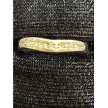 9ct Gold ring set with diamonds Size K 2.2g