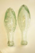 2 Vintage glass bottles (London)