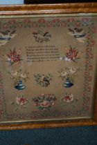 Large sampler possibly original frame dated 1852 E