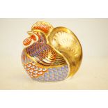 Royal crown derby cockerel paperweight