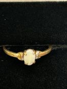 9ct Gold & opal ring Size O