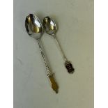 2 Silver spoons