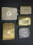 Collection of vesta cases, 1x 800 grade silver