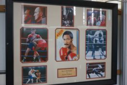 Barry Mcguigan & Eusebio Pedroza signed boxing mon