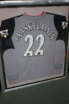 Jaaskelainem Bolton wanderers signed shirt framed