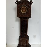Carved miniature grandfather clock