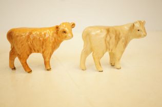 Beswick highland calf together with a Beswick Char