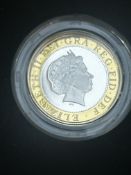 1999 Rugby would cup proof hologram piedfort £2 co