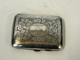 Birmingham silver cigarette case 75g