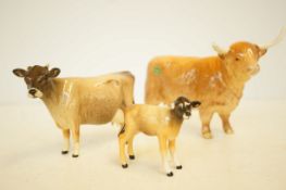 Beswick bull, cow & calf - All A/F