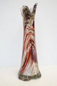 Very large art glass vase Height 51 cm
