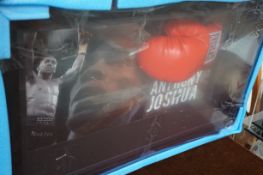 Anthony Joshua signed boxing glove in shadow box c