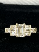 9ct gold art deco style ring 3.6g Size O