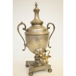 Victorian silver plated samovar