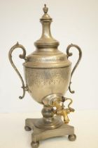 Victorian silver plated samovar