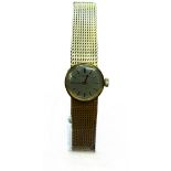 Longines 9ct gold case & strap ladies watch with o